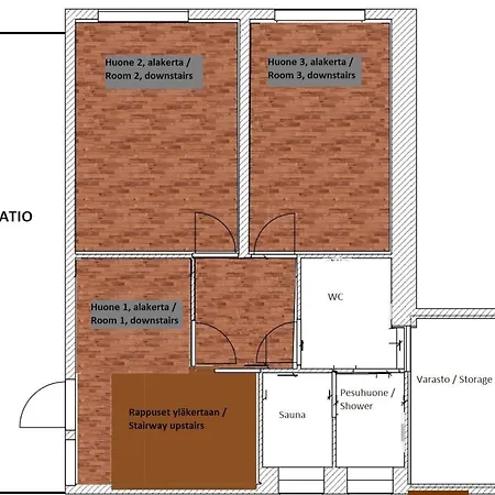 Big Duplex, 15min To Or Naantali Vakantiehuis Turku